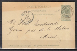 Postkaart Van Soheit-Tinlot Naar Mons - Postmarks With Stars