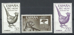 RIO MUNI 1965 - DIA DEL SELLO - FAUNA - FAISAN Y GUEPARDO - EDIFIL Nº 66-68** - Rio Muni