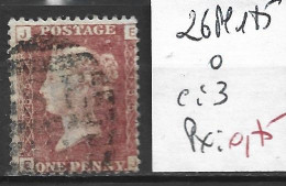 GRANDE-BRETAGNE 26 Planche 185 Oblitéré  Côte 3 € - Used Stamps