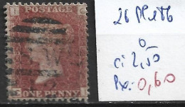 GRANDE-BRETAGNE 26 Planche 186 Oblitéré  Côte 2.50 € - Used Stamps