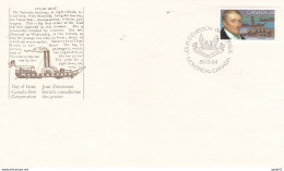 Canada Sc# 1117 FDC Inscription Block 1986 11.04 John Molson - Storia Postale