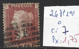 GRANDE-BRETAGNE 26 Planche 191 Oblitéré  Côte 6 € - Used Stamps
