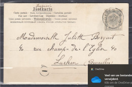 Postkaart Van Pottes (sterstempel) Naar Laeken - Postmarks With Stars