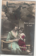 CARTE POSTALE  MILITARIA  CPA ENFANT   GUERRE 1914/1918  NOTRE PENSEE TE SUIT - War 1914-18