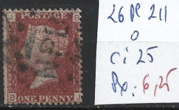 GRANDE-BRETAGNE 26 Planche 211 Oblitéré  Côte 25 € - Used Stamps