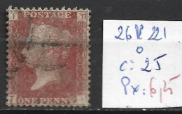 GRANDE-BRETAGNE 26 Planche 221 Oblitéré  Côte 25 € - Used Stamps