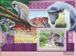 Guinea Miniature Sheet 1675 (complete. Issue) Unmounted Mint / Never Hinged 2009 Monkeys - Guinée (1958-...)