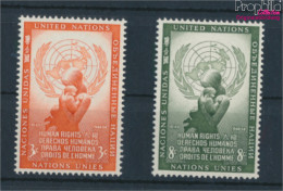 UNO - New York 33-34 (kompl.Ausg.) Postfrisch 1954 Menschenrechte (10325910 - Unused Stamps