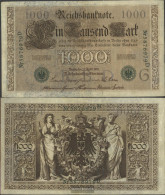 German Empire Rosenbg: 46b, Green Seal 7stellige Kontrollnummer Used (III) 1910 1.000 Mark - 1.000 Mark