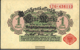 German Empire Rosenbg: 51a, Without Vacuum Light Green Front Used (III) 1914 1 Mark - 1 Mark