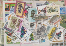 Motives 100 Different Motorcycles Stamps - Motos