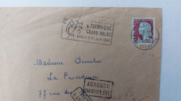 ENVELOPPE 1964 PARIS TIMBRE DE TYPE MARIANNE DE DECARIS 0,25C - 1960 Marianne De Decaris