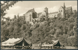 Postkarte Zeltlager U. Touristenstation D.Jg.Pioniere Und Jugendherberge "Arthur Weisbrodt", S/w, 1956, Ungelaufen, II - Hotels & Restaurants