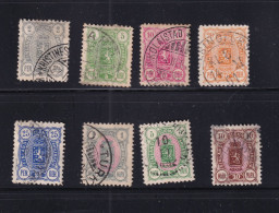 Finland 1889-2 Full Set Perf 12.5  Sc 38-45 Used 15858 - Oblitérés