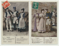 Lot De 2 Carte Fantaisie Les Filles Du Régiment - Opéra