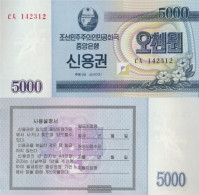 North-Korea Pick-number: Scheck Uncirculated 2003 5.000 Won - Korea (Nord-)