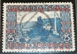 Yugoslavia (SHS) 25h 1918 Inverted + Normal Overprint Used - Gebruikt