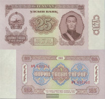 Mongolia Pick-number: 39a Uncirculated 1966 25 Tugrik - Mongolei