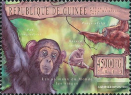 Guinea 9864 (complete. Issue) Unmounted Mint / Never Hinged 2013 Monkeys - Guinée (1958-...)