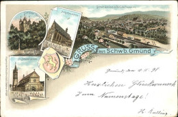 41351741 Schwaebisch Gmuend Wappen Einhorn Bahnhof S. Johanniskirche Schwaebisch - Schwaebisch Gmünd