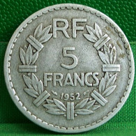 MONNAIE FRANCE . 5 FRANCS Lavrillier  1952 ALUMINIUM RARE FRENCH COIN - 5 Francs