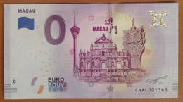 0 Euro Souvenir MACAU China CNAL 2018-1 Nr. 1368 - Autres - Asie