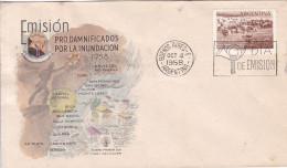 Argentina - 1958 - FDC -Pro Damaged By The Flood - Caja 30 - FDC