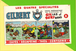 BUVARD & Blotting Paper : Café Thes GILBERT  Aventures Gilles Et Bertrand - Coffee & Tea