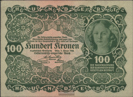 Austria Catalog-number.: 203 (77) Used (III) 1922 100 Crown - Oesterreich