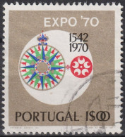 1970 Portugal ° Mi:PT 1105, Sn:PT 1073, Yt:PT 1086, Expo '70", Osaka, Compass Rose - Gebraucht