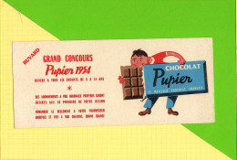 BUVARD & Blotting Paper :PUPIER 1954 Le Meilleur Chocolat Français - Chocolade En Cacao