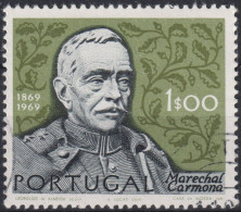 1970 Portugal ° Mi:PT 1099, Sn:PT 1067, Yt:PT 1080, President Oscar Antonio De Fragoso Carmona (1869-1951) - Used Stamps