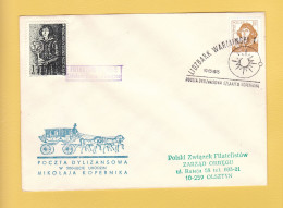 1973 Nicolaus Copernicus - Stagecoach Mail_ZOL_02_LIDZBARK WARMINSKI - Lettres & Documents