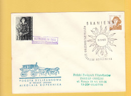 1973 Nicolaus Copernicus - Stagecoach Mail_ZOL_04_BRANIEWO - Cartas & Documentos