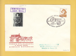 1973 Nicolaus Copernicus - Stagecoach Mail_ZOL_10_GRUDZIADZ - Covers & Documents