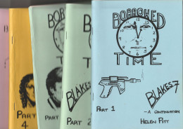 BLAKE'S SEVEN Set Of 5 Fanzine BORROWED TIME  - COMPLETE SET (1985- 1987)  Blakes 7 - Film/TV