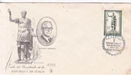 Argentina - 1961 - FDC - Visit Of Italian President Giovanni Gronchi - Trajano Emperor Stamp - Caja 30 - FDC