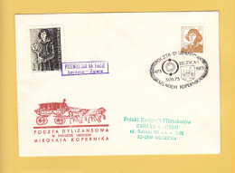 1973 Nicolaus Copernicus - Stagecoach Mail_ZOL_19_LECZYCA - Lettres & Documents