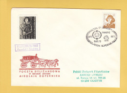 1973 Nicolaus Copernicus - Stagecoach Mail_ZOL_26_PARADYZ - Lettres & Documents