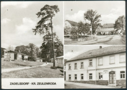 Postkarte Zadelsdorf KR. Zeulenoda Mit Gasthof "Zum Steinbock", S/w, 1981, Orig. Gelaufen N. Niedercrinitz, II - Hotels & Restaurants