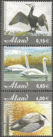 Aland Islands - Newly Immigrated Animal Species, Set Of 3 Stamps, MINT, 2005 - Cygnes