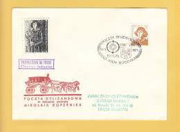 1973 Nicolaus Copernicus - Stagecoach Mail_ZOL_27_CHECINY - Lettres & Documents