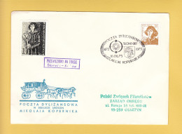 1973 Nicolaus Copernicus - Stagecoach Mail_ZOL_31_SLOMNIKI - Lettres & Documents