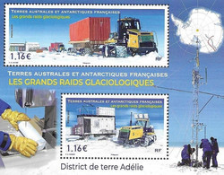 FRENCH ANTARCTIC, TAAF, 2023, MNH , VEHICLES, ICE MOTOR VEHICLES, SHEETLET - Autres (Terre)