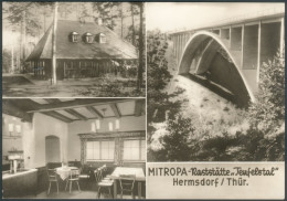 Postkarte MITROPA-Raststätte "Teufelstal" Hermsdorf/Thür., S/w, 1974, Ungelaufen, I/II - Hotels & Restaurants