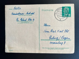 EAST GERMANY DDR 1956 POSTCARD ORANIENBAUM TO COBURG 25-04-1956 OOST DUITSLAND DEUTSCHLAND - Postales - Usados