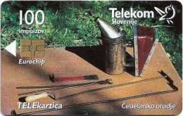 Slovenia - Telekom Slovenije - Čebelarsko Orodje, Gem5 Red, 09.2001, 100Units, 4.985ex, Used - Slovenia