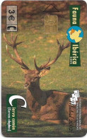 Spain - Telefonica - Fauna Iberica - Ciervo Comun Animal - P-498 - 02.2002, 3€, 6.000ex, Used - Emissioni Private