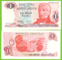 ARGENTINA 1 PESO 1983/1984 P-311a(2)  UNC - Argentina