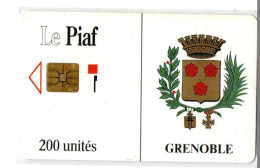 PIAF GRENOBLE Ref PIAF 38000-9 Date 07/92 200 U SO3  Tirage 1000 Ex - Cartes De Stationnement, PIAF